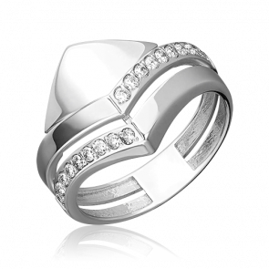 Серебряное кольцо Platina с фианитом 01-5632-00-401-0200 фото