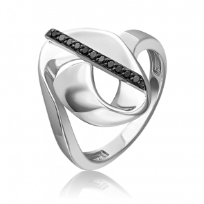 Серебряное кольцо Platina с фианитом 01-5640-00-402-0200 фото