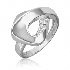 Серебряное кольцо Platina с фианитом 01-5642-00-401-0200 фото