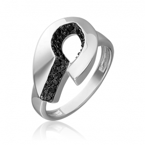 Серебряное кольцо Platina с фианитом 01-5643-00-402-0200 фото