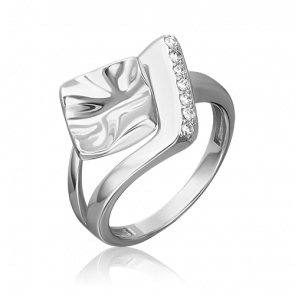 Серебряное кольцо Platina с фианитом 01-5644-00-401-0200 фото