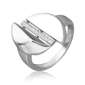 Серебряное кольцо Platina с фианитом 01-5647-00-401-0200 фото