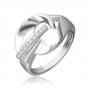 Серебряное кольцо Platina с фианитом 01-5652-00-401-0200 фото