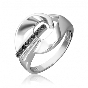 Серебряное кольцо Platina с фианитом 01-5652-00-402-0200 фото