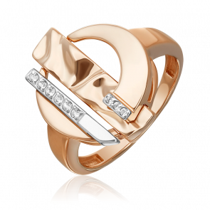 Кольцо из комбинированного золота Platina с топазом 01-5655-00-201-1111 фото