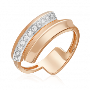 Золотое кольцо Platina с фианитом 01-5667-00-401-1110 фото