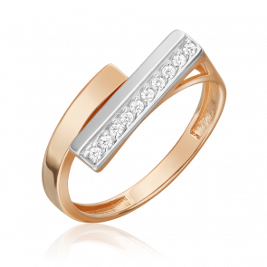 Золотое кольцо Platina с фианитом 01-5668-00-401-1111 фото