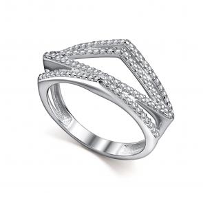 Серебряное кольцо АЛЬКОР с фианитом 01-5677/00КЦ-00 фото