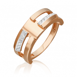 Золотое кольцо Platina с фианитом 01-5679-00-401-1110 фото