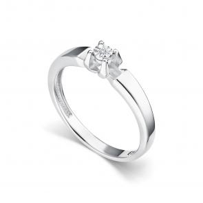 Серебряное кольцо АЛЬКОР с бриллиантом 01-5687/000Б-00 фото