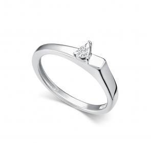Серебряное кольцо АЛЬКОР с бриллиантом 01-5690/000Б-00 фото