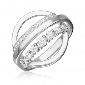 Серебряное кольцо Platina с фианитом 01-5697-00-401-0200 фото