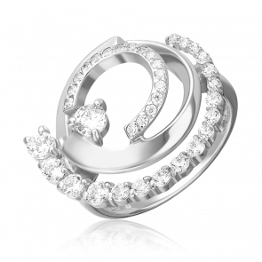 Серебряное кольцо Platina с фианитом 01-5700-00-401-0200 фото