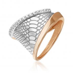 Кольцо из комбинированного золота Platina с фианитом 01-5714-00-401-1111 фото