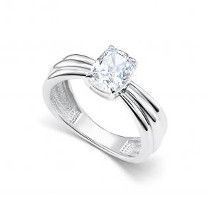 Серебряное кольцо АЛЬКОР с бриллианитом 01-5721/00БТ-00 фото