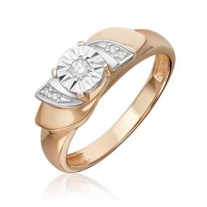 Кольцо из комбинированного золота Platina с бриллиантом 01-5736-00-101-1111 фото