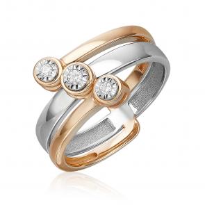 Кольцо из комбинированного золота Platina с бриллиантом 01-5740-00-101-1111 фото