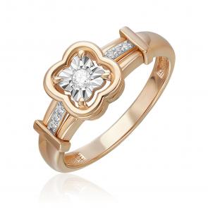 Кольцо из комбинированного золота Platina с бриллиантом 01-5741-00-101-1111 фото