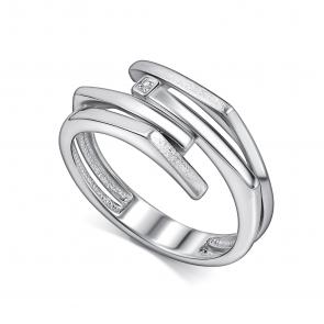 Серебряное кольцо АЛЬКОР с бриллиантом 01-5741/000Б-00 фото