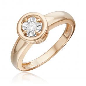 Кольцо из комбинированного золота Platina с бриллиантом 01-5749-00-101-1111 фото