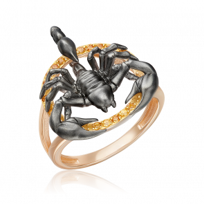 Кольцо из комбинированного золота Platina с цитрином 01-5777-00-206-1111 фото