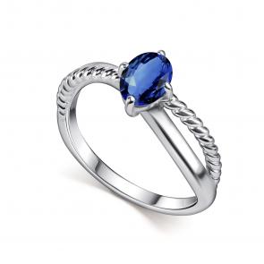 Серебряное кольцо АЛЬКОР с гидротермальным сапфиром 01-5785/0ГТС-00 фото