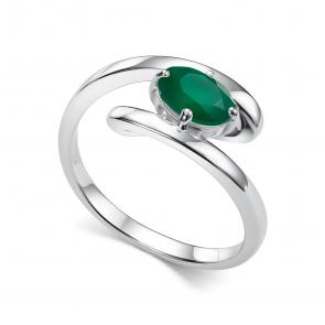 Серебряное кольцо АЛЬКОР с агатом 01-5788/00АГ-00 фото