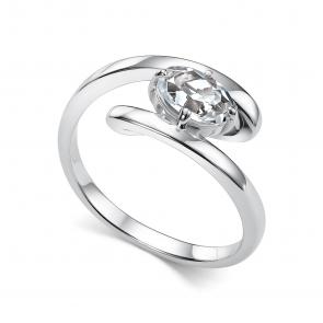 Серебряное кольцо АЛЬКОР с горным хрусталём 01-5788/00ГХ-00 фото