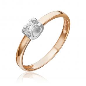 Кольцо из комбинированного золота Platina с бриллиантом 01-5795-00-101-1111 фото