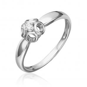 Кольцо из белого золота Platina с бриллиантом 01-5796-00-101-1120 фото