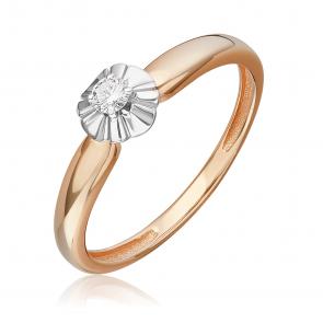 Кольцо из комбинированного золота Platina с бриллиантом 01-5799-00-101-1111 фото