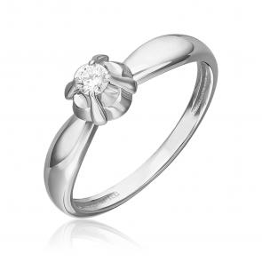 Кольцо из белого золота Platina с бриллиантом 01-5811-00-101-1120 фото