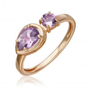 Золотое кольцо Platina с аметистом 01-5826-00-203-1110 фото
