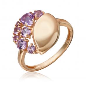 Золотое кольцо Platina с аметистом 01-5828-00-203-1110 фото