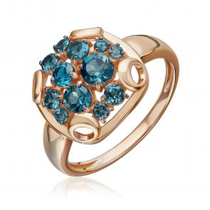 Золотое кольцо Platina с топазом 01-5829-01-201-1110 фото