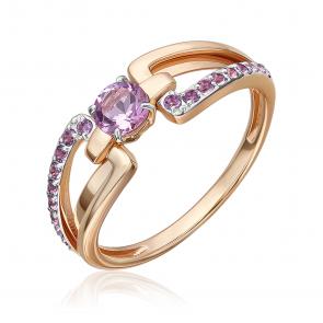 Золотое кольцо Platina с аметистом 01-5830-00-203-1110 фото