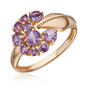 Золотое кольцо Platina с аметистом 01-5831-00-203-1110 фото