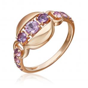 Золотое кольцо Platina с аметистом 01-5832-00-203-1110 фото