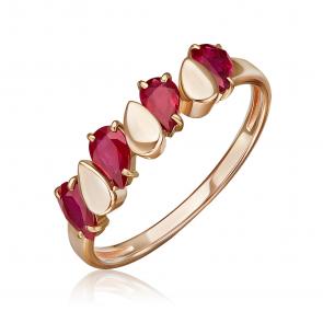 Золотое кольцо Platina с рубином 01-5833-00-104-1110 фото
