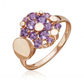 Золотое кольцо Platina с аметистом 01-5834-00-203-1110 фото