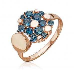 Золотое кольцо Platina с топазом 01-5834-01-201-1110 фото