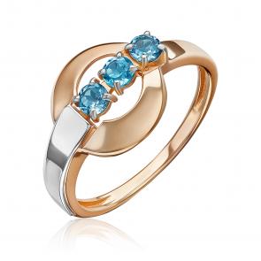 Кольцо из комбинированного золота Platina с топазом 01-5837-00-201-1111 фото
