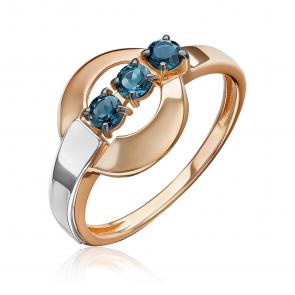 Кольцо из комбинированного золота Platina с топазом 01-5837-01-201-1111 фото
