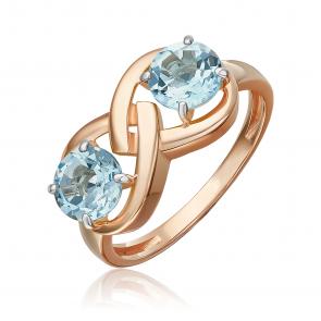 Золотое кольцо Platina с топазом 01-5840-00-201-1110 фото