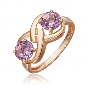 Золотое кольцо Platina с аметистом 01-5840-00-203-1110 фото