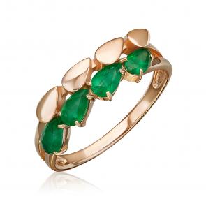 Золотое кольцо Platina с изумрудом 01-5842-00-103-1110 фото