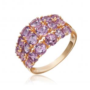 Золотое кольцо Platina с аметистом 01-5846-00-203-1110 фото