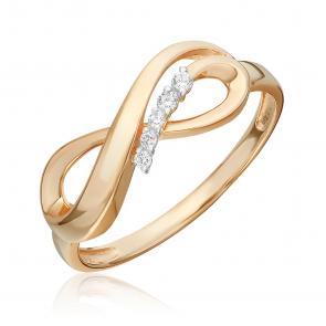 Золотое кольцо Platina с фианитом 01-5847-00-401-1110 фото