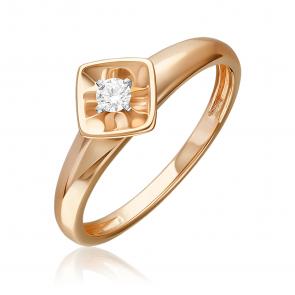 Кольцо из комбинированного золота Platina с бриллиантом 01-5850-00-101-1111 фото