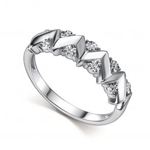 Серебряное кольцо АЛЬКОР с бриллиантом 01-5857/000Б-00 фото